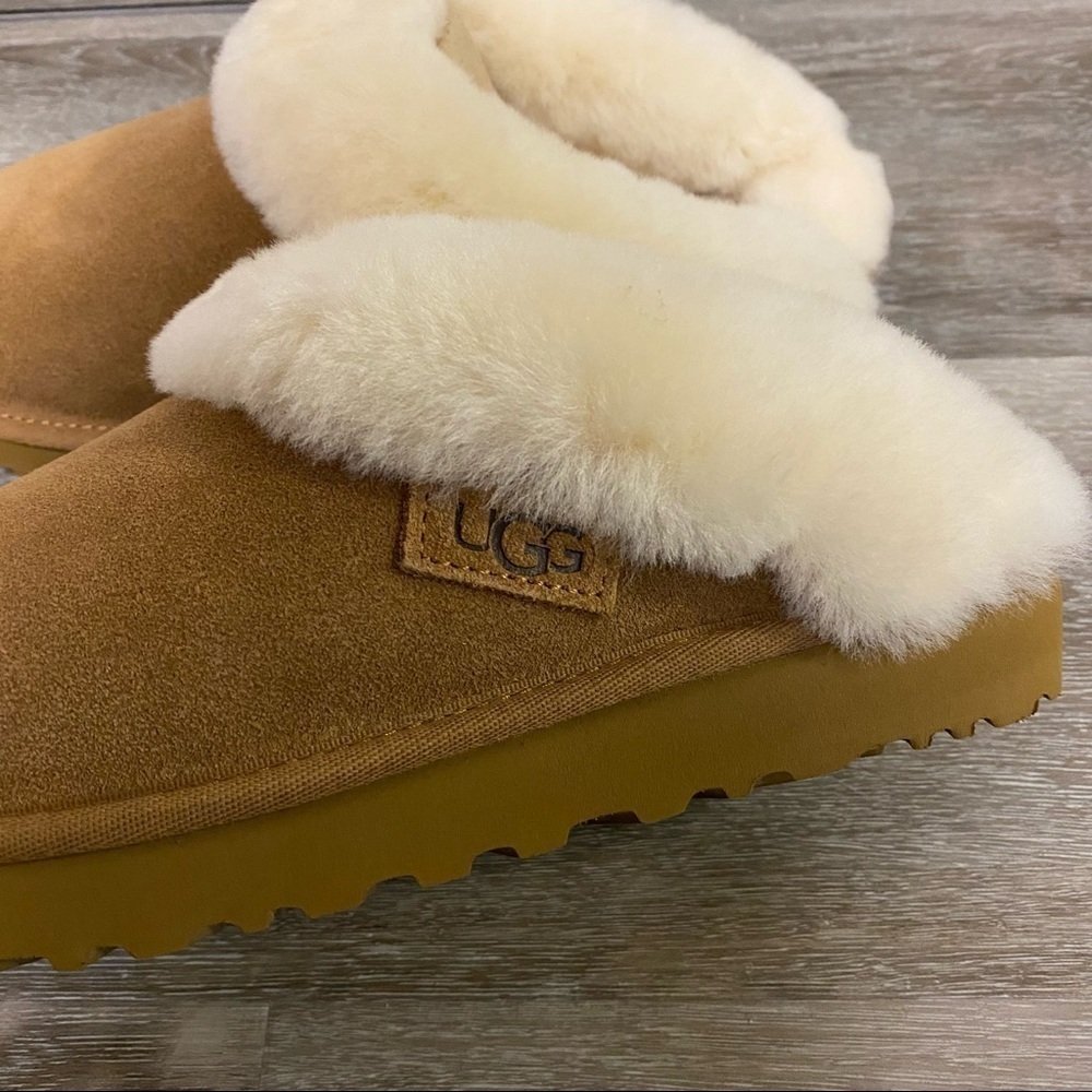 UGG | Cluggette Fur Lined Slippers In Chestnut NEW In Box - Picture 5 of 12